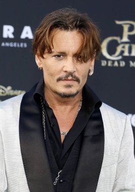 Johnny Depp at the U.S. premiere of 'Pirates Of The Caribbean: Dead Men Tell No Tales' held at the Dolby Theatre in Hollywood, USA on May 18, 2017.