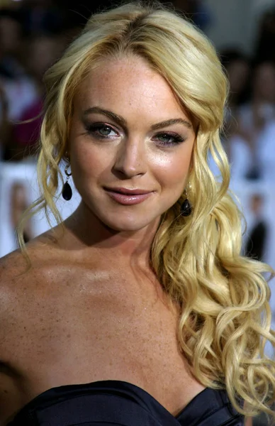 Lindsay Lohan Alla Premiere Los Angeles Mrs Smith Tenutasi Mann — Foto Stock