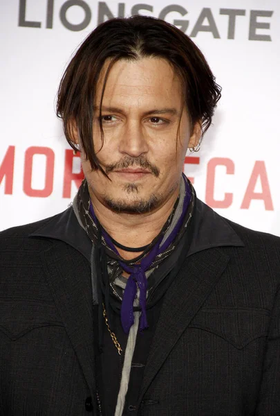 Johnny Depp Los Angeles Premiere Mortdecai Held Tcl Chinese Theater — Stock Photo, Image