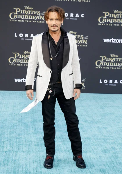 Johnny Depp Premiären Pirates Caribbean Dead Men Tell Tales Dolby — Stockfoto
