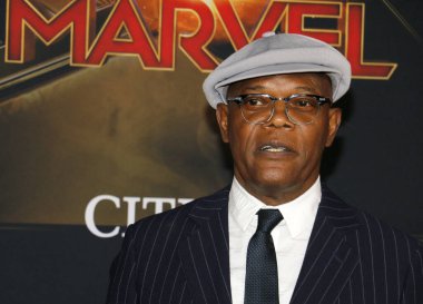 Samuel L. Jackson, 4 Mart 2019 'da ABD' nin Hollywood kentindeki El Capitan Tiyatrosu 'nda düzenlenen Kaptan Marvel' in dünya prömiyerinde..