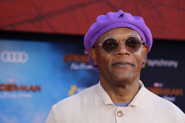 Samuel L. Jackson, 26 Haziran 2019 'da ABD' nin Hollywood kentindeki TCL Çin Tiyatrosu 'nda düzenlenen Spider-Man Far From Home' un dünya prömiyerinde.