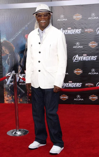 Samuel Jackson Los Angeles Premiere Marvel Avengers Held Capitan Theatre — Stock Photo, Image