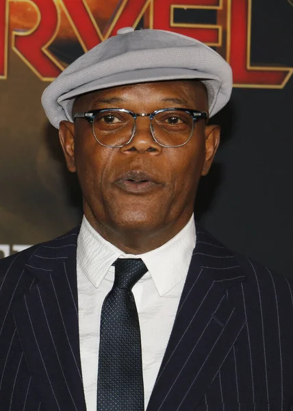 Samuel L. Jackson, 4 Mart 2019 'da ABD' nin Hollywood kentindeki El Capitan Tiyatrosu 'nda düzenlenen Kaptan Marvel' in dünya prömiyerinde..
