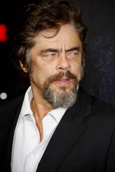 Benicio Del Toro出席2014年12月10日在美国好莱坞Tcl中国剧院举行的 固有的恶习 世界首映式 — 图库照片