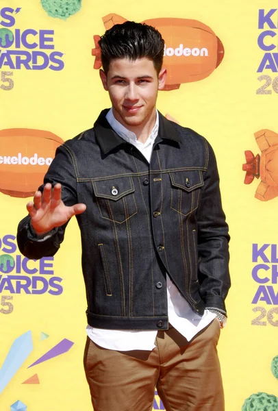 Nick Jonas Předávání Cen Nickelodeon Kids Choice Awards 2015 Které — Stock fotografie