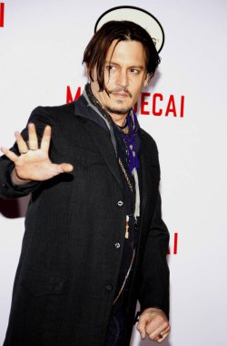 Johnny Depp, 21 Ocak 2015 tarihinde Hollywood, ABD 'deki TCL Çin Tiyatrosu' nda düzenlenen 'Mortdecai' nin dünya prömiyerinde.