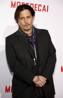 Johnny Depp, 21 Ocak 2015 tarihinde Hollywood, ABD 'deki TCL Çin Tiyatrosu' nda düzenlenen 'Mortdecai' nin dünya prömiyerinde.