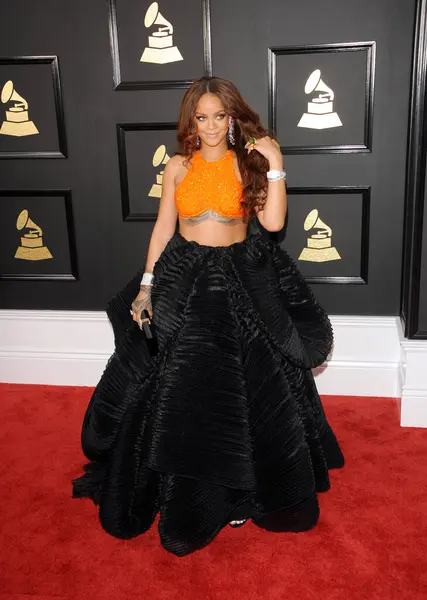 Rihanna 59E Grammy Awards Staples Center Los Angeles Usa Février — Photo
