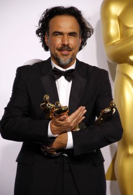Alejandro Gonzalez Inarritu, 28. Yıllık Akademi Ödülleri - Los Angeles 'taki Loews Hollywood Oteli' nde 22 Şubat 2015 tarihinde düzenlenen Basın Odası.  