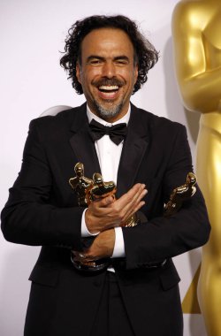 Alejandro Gonzalez Inarritu, 28. Yıllık Akademi Ödülleri - Los Angeles 'taki Loews Hollywood Oteli' nde 22 Şubat 2015 tarihinde düzenlenen Basın Odası.  