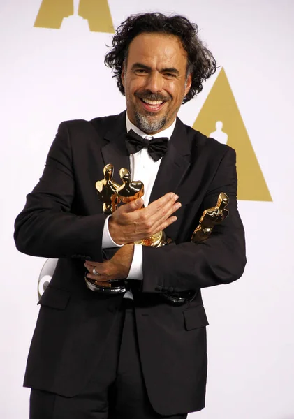 Alejandro González Inarritu Los 87º Premios Anuales Academia Sala Prensa — Foto de Stock