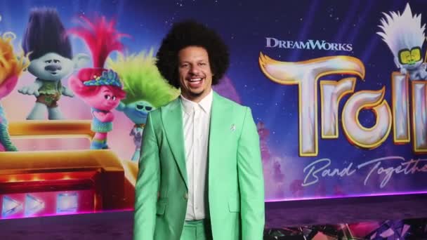Eric Andre Los Angeles Premiere Trolls Band Together Held Tcl Stock Footage