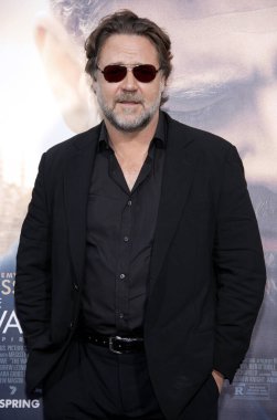 Russell Crowe, 16 Nisan 2015 Perşembe günü Los Angeles 'taki TCL Çin Tiyatrosu IMAX' te düzenlenen 'Su Kahini' nin Los Angeles galasında. 