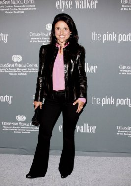 Julia Louis-Dreyfus at the 4th Annual Pink Party held at the Hangar 8 in Santa Monica on September 13, 2008. clipart