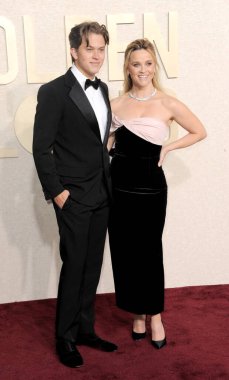 Deacon Phillippe ve Reese Witherspoon, Beverly Hills, ABD 'deki Beverly Hilton Oteli' nde 7 Ocak 2024 'te düzenlenen 81..