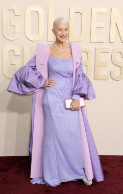 Helen Mirren, Beverly Hills, ABD 'deki Beverly Hilton Oteli' nde 7 Ocak 2024 'te düzenlenen 81..
