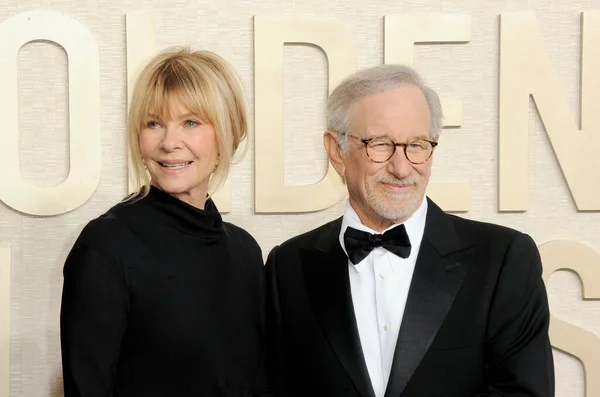 Kate Capshaw Och Steven Spielberg 81St Annual Golden Globe Awards — Stockfoto