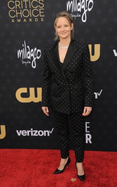 Jodie Foster, 14 Ocak 2024 'te ABD' nin Santa Monica kentindeki Barker Hangarında düzenlenen 29. Yıllık Eleştirmenler Seçimi Ödülleri 'nde.