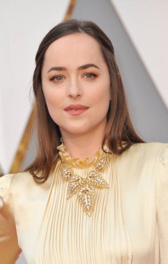 Dakota Johnson, Hollywood ve Highland Center 'da 26 Şubat 2017 tarihinde düzenlenen 89. Yıllık Akademi Ödülleri' nde.