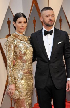 Hollywood ve Highland Center Hollywood, ABD Jessica Biel ve Justin Timberlake 89 yıllık Akademi Ödülleri 26 Şubat 2017 düzenlenen.