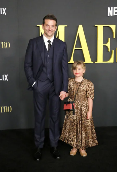 Bradley Cooper Und Lea Cooper Beim Maestro Fototermin Von Netflix — Stockfoto