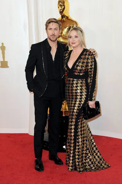 Ryan Gosling Und Mandi Gosling Bei Der Oscar Verleihung März lizenzfreie Stockbilder