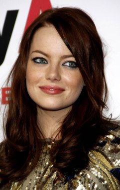Emma Stone, 13 Eylül 2010 'da Hollywood' daki Grauman 'ın Çin Tiyatrosu' nda düzenlenen 'Easy A' nın Los Angeles galasında.