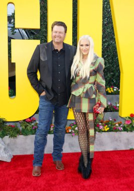 Blake Shelton and Gwen Stefani at the Los Angeles premiere of 'The Fall Guy' held at the Dolby Theater in Hollywood, USA on April 30, 2024. clipart
