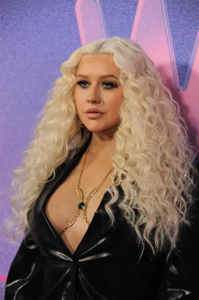 Christina Aguilera Los Angeles Abd Deki Youtube Tiyatrosu Nda Mart Stok Resim