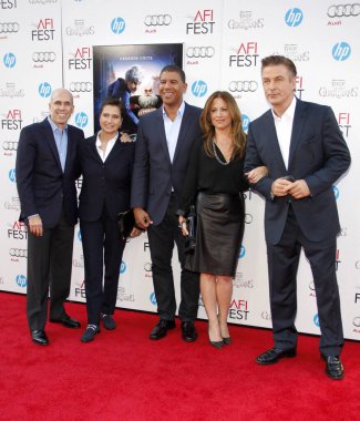 Jeffrey Katzenberg, Nancy Bernstein, Peter Ramsey, Christina Steinberg and Alec Baldwin at the 2012 AFI FEST Gala Screening of 'Rise Of The Guardians' held at the Grauman's Chinese Theatre in Hollywood, USA on November 4, 2012. clipart