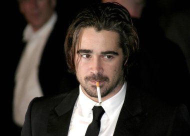 HOLLYWOOD, CA - NOVEMBER 16, 2004: Colin Farrell at the Los Angeles premiere of 'Alexander' held at the Grauman's Chinese Theater in Hollywood, USA on November 16, 2004. clipart