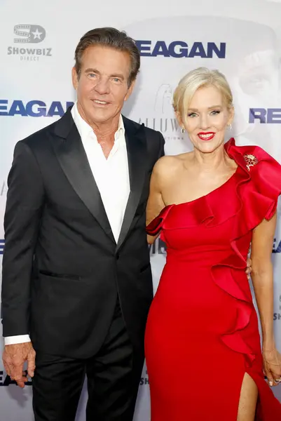 Stock image Penelope Ann Miller and Dennis Quaid at the Los Angeles premiere of 'Reagan' held at the TCL Chinese Theater in Hollywood, USA on August 20, 2024.