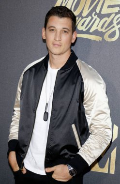 Miles Teller, 9 Nisan 2016 'da ABD' nin Burbank kentindeki Warner Bros. stüdyolarında düzenlenen 2016 MTV Film Ödülleri 'nde.