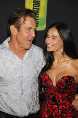 Dennis Quaid and Demi Moore at the Los Angeles premiere of 'The Substance' held at the DGA Theater in Hollywood, USA on September 16, 2024. clipart