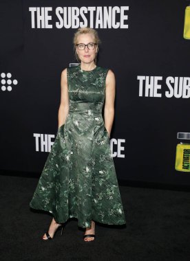 Gillian Anderson at the Los Angeles premiere of 'The Substance' held at the DGA Theater in Hollywood, USA on September 16, 2024. clipart