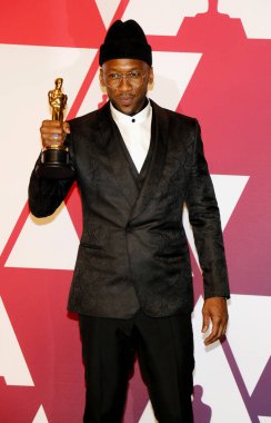24 Şubat 2019 Hollywood ve Highland Los Angeles, ABD Mahershala Ali 91 yıllık Akademi Ödülleri - Kazananlar Oda düzenlenen.
