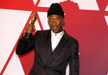 24 Şubat 2019 Hollywood ve Highland Los Angeles, ABD Mahershala Ali 91 yıllık Akademi Ödülleri - Kazananlar Oda düzenlenen.