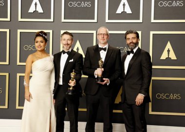 Mark Taylor, Stuart Wilson, Salma Hayek ve Oscar Isaac, 9 Şubat 2020 'de ABD' nin Hollywood kentindeki Dolby Tiyatrosu 'nda düzenlenen 92..
