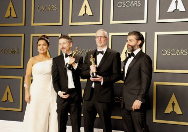 Mark Taylor, Stuart Wilson, Salma Hayek ve Oscar Isaac, 9 Şubat 2020 'de ABD' nin Hollywood kentindeki Dolby Tiyatrosu 'nda düzenlenen 92..