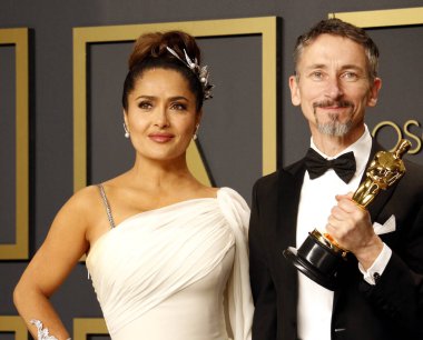 Salma Hayek ve Mark Taylor, 9 Şubat 2020 'de ABD' nin Hollywood kentindeki Dolby Tiyatrosu 'nda düzenlenen 92..