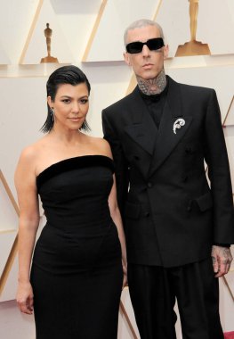 Kourtney Kardashian ve Travis Barker, 27 Mart 2022 'de ABD' nin Los Angeles kentindeki Dolby Tiyatrosu 'nda düzenlenen 94..