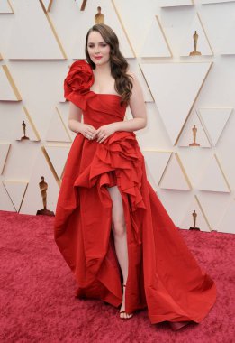 Amy Forsyth, 27 Mart 2022 'de ABD' nin Los Angeles kentindeki Dolby Tiyatrosu 'nda düzenlenen 94..