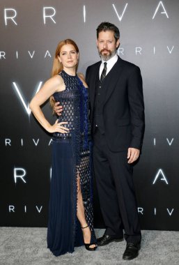 Darren Le Gallo and Amy Adams at the Los Angeles premiere of 'Arrival' held at the Regency Village Theater in Westwood, USA on November 6, 2016. clipart