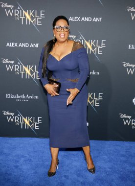 Oprah Winfrey 'A kırışıklık In Time' Los Angeles galasında Hollywood, ABD El Capitan Tiyatrosu'nda düzenlenen 26 Şubat 2018 üzerinde.