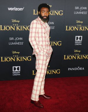 Donald Glover 9 Temmuz 2019'da Abd'nin Hollywood'daki Dolby Tiyatrosu'nda düzenlenen 'Aslan Kral'ın dünya prömiyerinde.