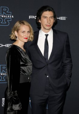 Joanne Tucker ve Adam Driver, Disney 'in Yıldız Savaşları' nın dünya prömiyerinde 16 Aralık 2019 'da Hollywood' daki Dolby Tiyatrosu 'nda düzenlendi..