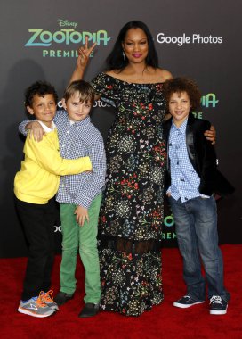 Garcelle Beauvais, 17 Şubat 2016 'da ABD' nin Hollywood kentindeki El Capitan Tiyatrosu 'nda düzenlenen' Zootopia 'nın Los Angeles galasında.