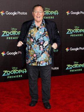 John Lasseter 'Zootopya' nın Los Angeles galasında 17 Şubat 2016 'da Hollywood El Capitan Tiyatrosu' nda düzenlendi..