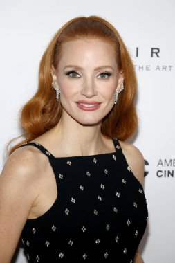 Jessica Chastain, Beverly Hills, ABD 'deki Beverly Hilton Oteli' nde 6 Aralık 2024 'te düzenlenen 38..